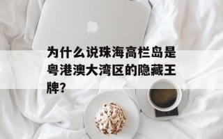 为什么说珠海高栏岛是粤港澳大湾区的隐藏王牌？