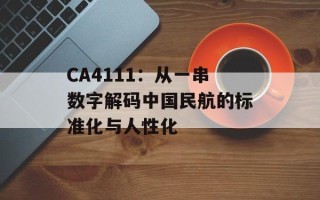 CA4111：从一串数字解码中国民航的标准化与人性化