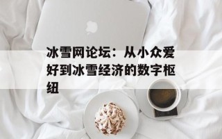 冰雪网论坛：从小众爱好到冰雪经济的数字枢纽