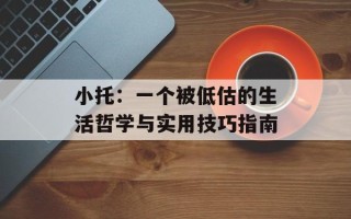 小托：一个被低估的生活哲学与实用技巧指南