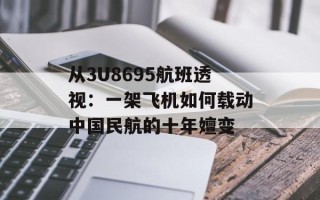 从3U8695航班透视：一架飞机如何载动中国民航的十年嬗变