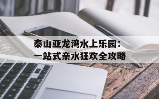 泰山亚龙湾水上乐园：一站式亲水狂欢全攻略