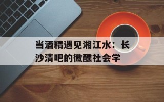 当酒精遇见湘江水：长沙清吧的微醺社会学