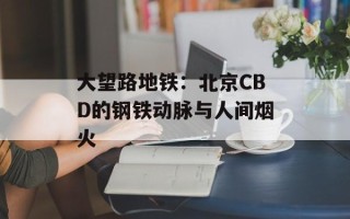 大望路地铁：北京CBD的钢铁动脉与人间烟火
