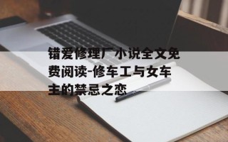 错爱修理厂小说全文免费阅读-修车工与女车主的禁忌之恋
